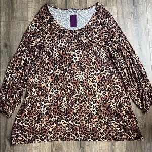LASCANA Leopard Print dress w split sleeves